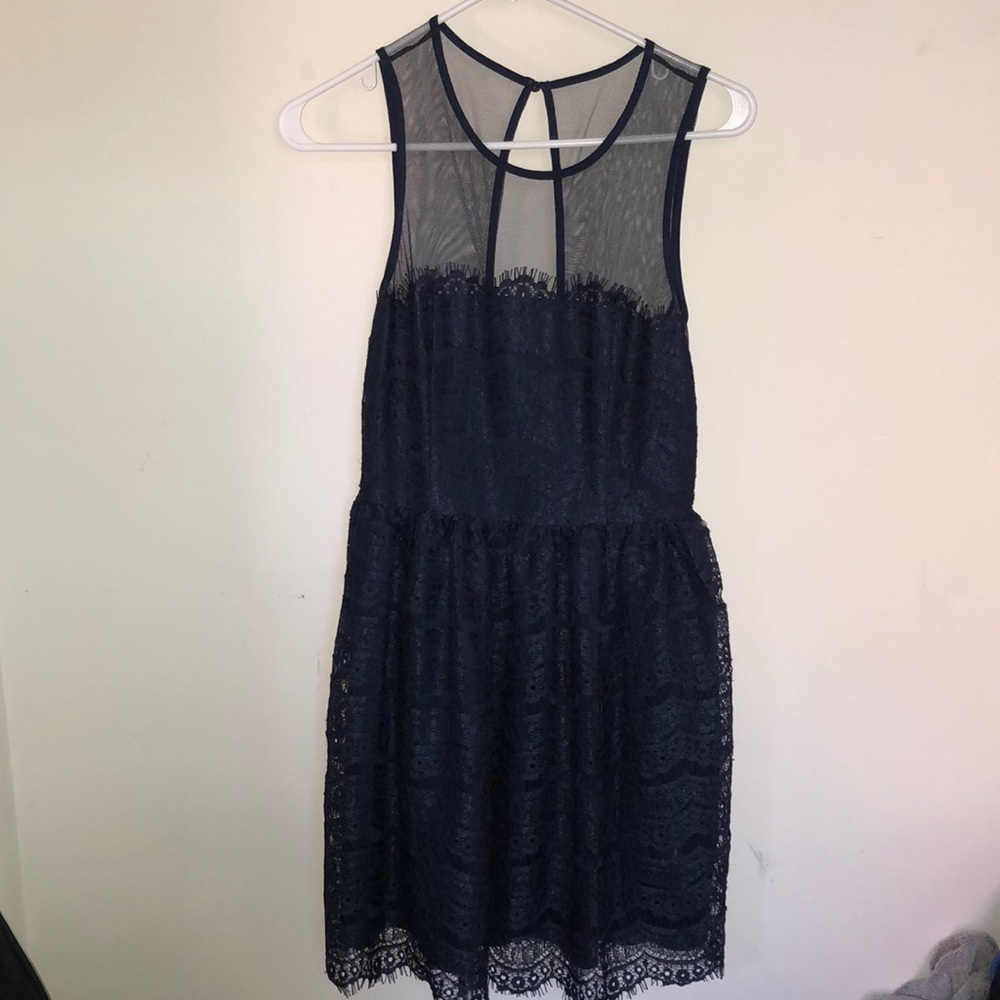 Navy lace dress